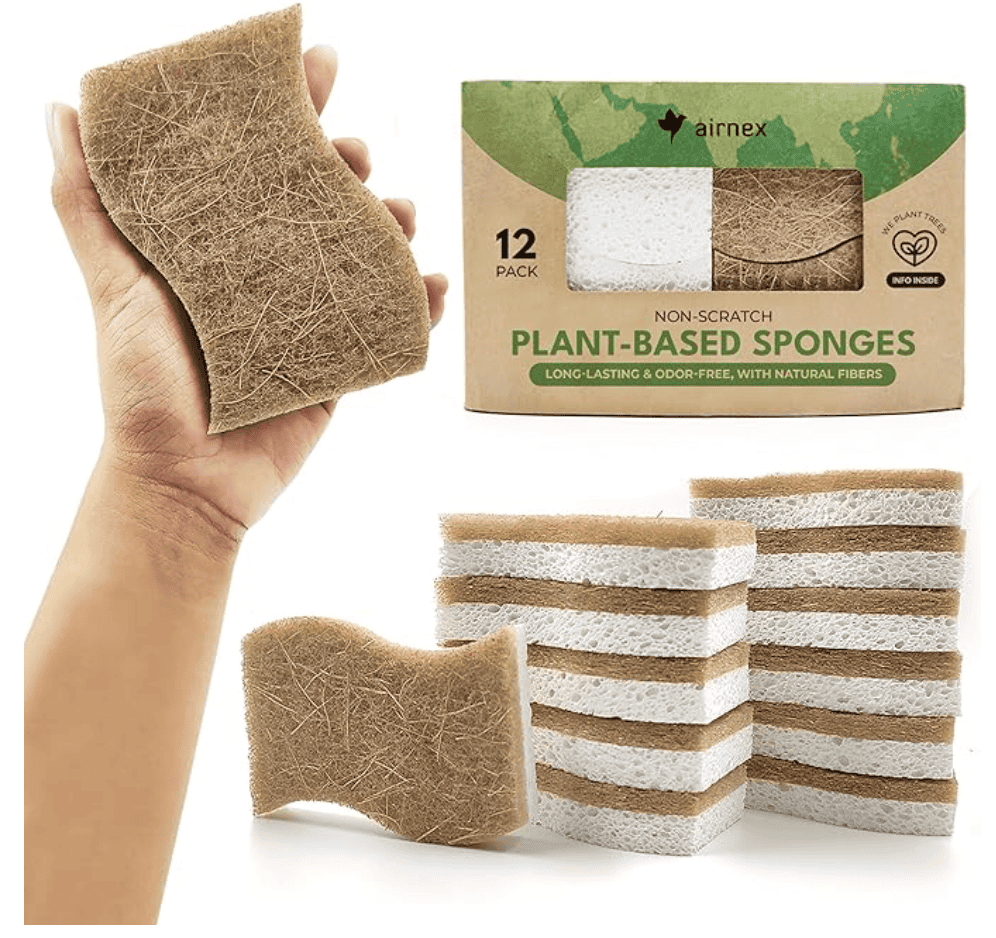 Natural dish sponges